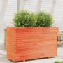 Jardinera madera maciza de pino marrón cera 110x40x72,5 cm