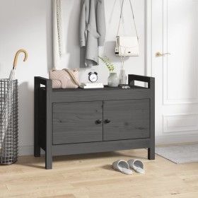 Massivholz Kiefer Flurbank grau 80x40x60 cm von vidaXL, Bänke für Hallen und Lager - Ref: Foro24-821781, Preis: 108,52 €, Rab...