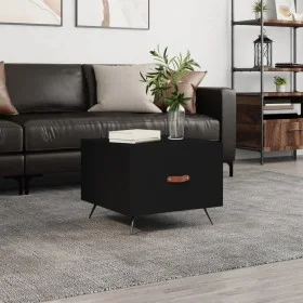 Black engineered wood coffee table 50x50x40 cm by vidaXL, Coffee table - Ref: Foro24-829334, Price: 41,21 €, Discount: %