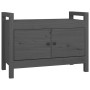 Massivholz Kiefer Flurbank grau 80x40x60 cm von vidaXL, Bänke für Hallen und Lager - Ref: Foro24-821781, Preis: 108,52 €, Rab...