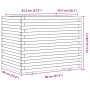 Jardinera madera maciza de pino 90x60x72,5 cm