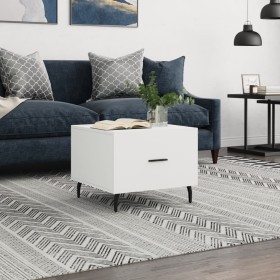 Mesa de centro madera de ingeniería blanca 50x50x40 cm de vidaXL, Mesas de centro - Ref: Foro24-829428, Precio: 41,77 €, Desc...