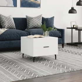 White engineered wood coffee table 50x50x40 cm by vidaXL, Coffee table - Ref: Foro24-829428, Price: 41,42 €, Discount: %