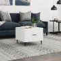 White engineered wood coffee table 50x50x40 cm by vidaXL, Coffee table - Ref: Foro24-829428, Price: 41,42 €, Discount: %