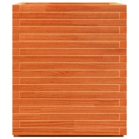 Jardinera madera maciza de pino marrón cera 90x60x72,5 cm en Maceteros y jardineras | Comprar online en Foro24