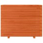 Jardinera madera maciza de pino marrón cera 90x60x72,5 cm
