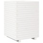 Jardinera madera maciza de pino blanco 50x50x72 cm