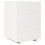 Jardinera madera maciza de pino blanco 50x50x72 cm
