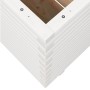 Jardinera madera maciza de pino blanco 50x50x72 cm
