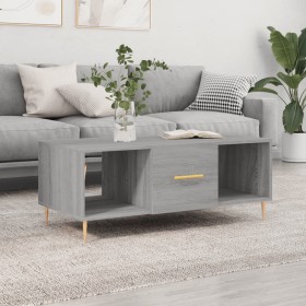 Sonoma-Couchtisch aus grauem Sperrholz, 102 x 50 x 40 cm von vidaXL, Couchtisch - Ref: Foro24-829290, Preis: 48,62 €, Rabatt: %
