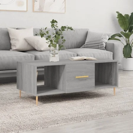 Mesa de centro madera contrachapada gris Sonoma 102x50x40 cm de vidaXL, Mesas de centro - Ref: Foro24-829290, Precio: 48,21 €...