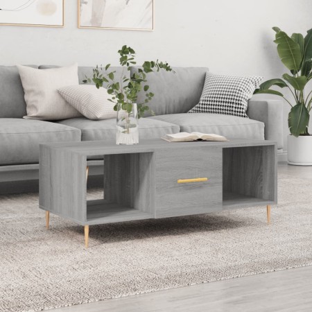 Sonoma gray plywood coffee table 102x50x40 cm by vidaXL, Coffee table - Ref: Foro24-829290, Price: 48,62 €, Discount: %