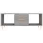 Mesa de centro madera contrachapada gris Sonoma 102x50x40 cm