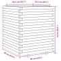 Jardinera madera maciza de pino 60x60x72 cm