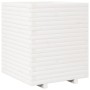 Jardinera madera maciza de pino blanco 60x60x72 cm