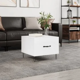 Engineered wood white gloss coffee table 50x50x40 cm by vidaXL, Coffee table - Ref: Foro24-829384, Price: 42,41 €, Discount: %