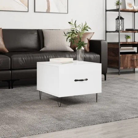 Engineered wood white gloss coffee table 50x50x40 cm by vidaXL, Coffee table - Ref: Foro24-829384, Price: 42,41 €, Discount: %