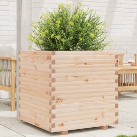 Jardinera madera maciza de pino 70x70x72 cm en Maceteros y jardineras | Comprar online en Foro24