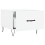 Couchtisch aus Holzwerkstoff glänzend weiß 50x50x40 cm von vidaXL, Couchtisch - Ref: Foro24-829384, Preis: 42,80 €, Rabatt: %
