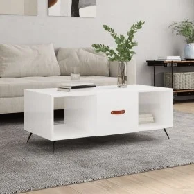 Couchtisch aus glänzend weißem Sperrholz, 102 x 50 x 40 cm von vidaXL, Couchtisch - Ref: Foro24-829270, Preis: 47,84 €, Rabat...