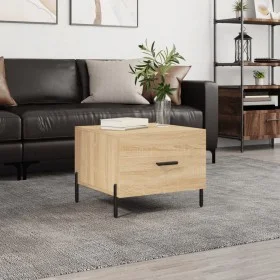 Mesa de centro madera contrachapada roble Sonoma 50x50x40 cm de vidaXL, Mesas de centro - Ref: Foro24-829418, Precio: 42,40 €...