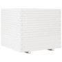 Jardinera de madera maciza de pino blanca 80x80x72 cm
