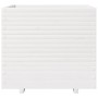 Jardinera de madera maciza de pino blanca 80x80x72 cm