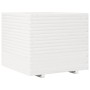 Jardinera de madera maciza de pino blanca 80x80x72 cm