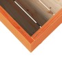 Jardinera madera maciza de pino marrón cera 80x80x72 cm