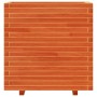 Jardinera madera maciza de pino marrón cera 70x40x72 cm