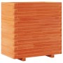 Jardinera madera maciza de pino marrón cera 70x40x72 cm