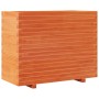 Jardinera madera maciza de pino marrón cera 90x40x72 cm
