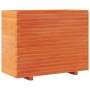 Jardinera madera maciza de pino marrón cera 90x40x72 cm