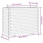 Jardinera madera maciza de pino marrón cera 90x40x72 cm