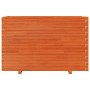 Jardinera madera maciza de pino marrón cera 110x40x72 cm