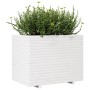 Jardinera de madera maciza de pino blanca 90x60x72 cm