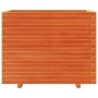 Jardinera madera maciza de pino marrón cera 90x60x72 cm