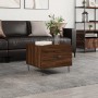 Mesa de centro madera contrachapada roble marrón 50x50x40 cm de vidaXL, Mesas de centro - Ref: Foro24-829394, Precio: 36,91 €