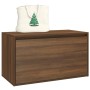 Flurbank aus braunem Eichensperrholz, 80 x 40 x 45 cm von vidaXL, Bänke für Hallen und Lager - Ref: Foro24-816049, Preis: 82,...