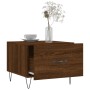 Mesa de centro madera contrachapada roble marrón 50x50x40 cm de vidaXL, Mesas de centro - Ref: Foro24-829394, Precio: 36,91 €