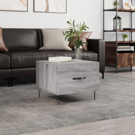 Gray Sonoma plywood coffee table 50x50x40 cm by vidaXL, Coffee table - Ref: Foro24-829392, Price: 38,53 €, Discount: %