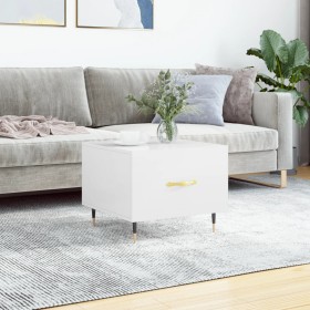 Couchtisch aus Holzwerkstoff glänzend weiß 50x50x40 cm von vidaXL, Couchtisch - Ref: Foro24-829352, Preis: 39,64 €, Rabatt: %