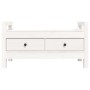 Banco de recibidor madera maciza de pino blanco 80x40x43 cm