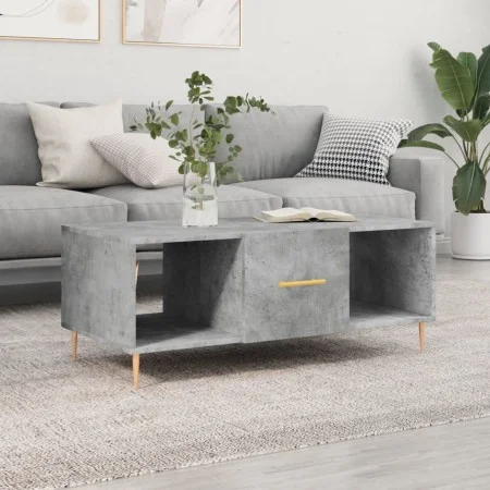 Mesa de centro madera contrachapada gris hormigón 102x50x40 cm de vidaXL, Mesas de centro - Ref: Foro24-829288, Precio: 48,74...