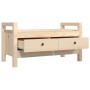 Flurbank aus massivem Kiefernholz, 80 x 40 x 43 cm von vidaXL, Bänke für Hallen und Lager - Ref: Foro24-821784, Preis: 67,06 ...
