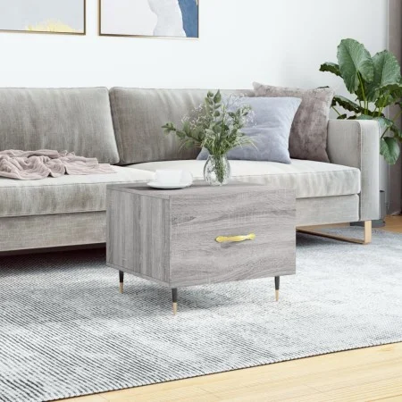 Mesa de centro madera contrachapada gris Sonoma 50x50x40 cm de vidaXL, Mesas de centro - Ref: Foro24-829360, Precio: 39,76 €,...