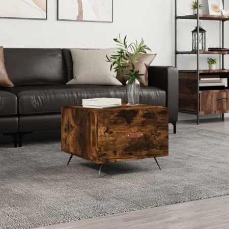 Smoked oak engineered wood coffee table 50x50x40 cm by vidaXL, Coffee table - Ref: Foro24-829342, Price: 52,24 €, Discount: %