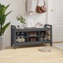 Flurbank aus massivem grauem Kiefernholz, 110 x 40 x 60 cm von vidaXL, Bänke für Hallen und Lager - Ref: Foro24-821791, Preis...