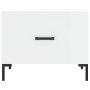 Couchtisch aus Holzwerkstoff glänzend weiß 50x50x40 cm von vidaXL, Couchtisch - Ref: Foro24-829400, Preis: 42,37 €, Rabatt: %