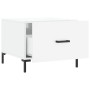 Couchtisch aus Holzwerkstoff glänzend weiß 50x50x40 cm von vidaXL, Couchtisch - Ref: Foro24-829400, Preis: 42,37 €, Rabatt: %